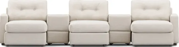 Off-White 6 Pc ModularOne with Media Consoles