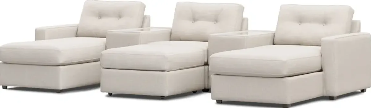 Off-White 6 Pc ModularOne with Media Consoles