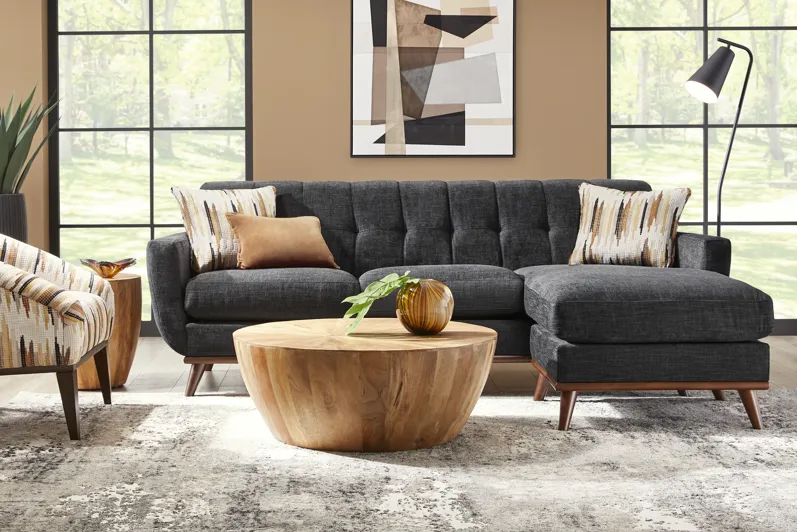 East Side Black 5 Pc Sectional Living Room
