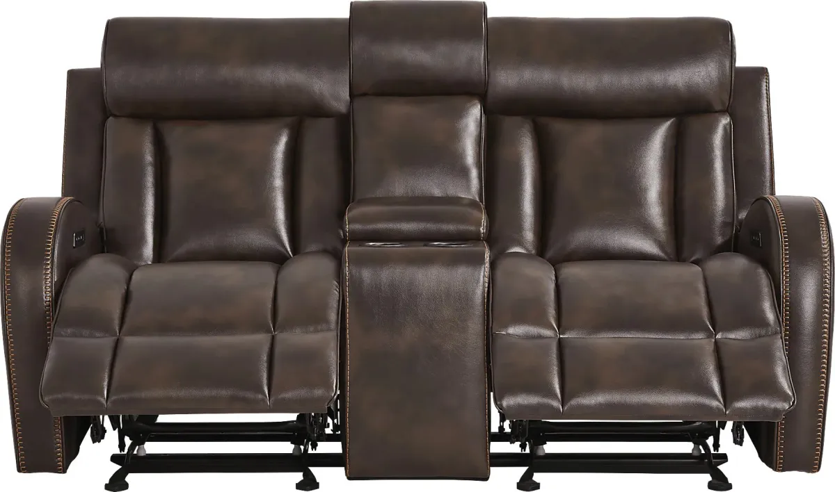 Copperfield Brown 2 Pc Dual Power Reclining Living Room