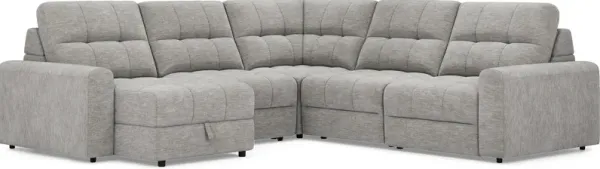 Meriwether Gray 5 Pc Power Slider Sectional