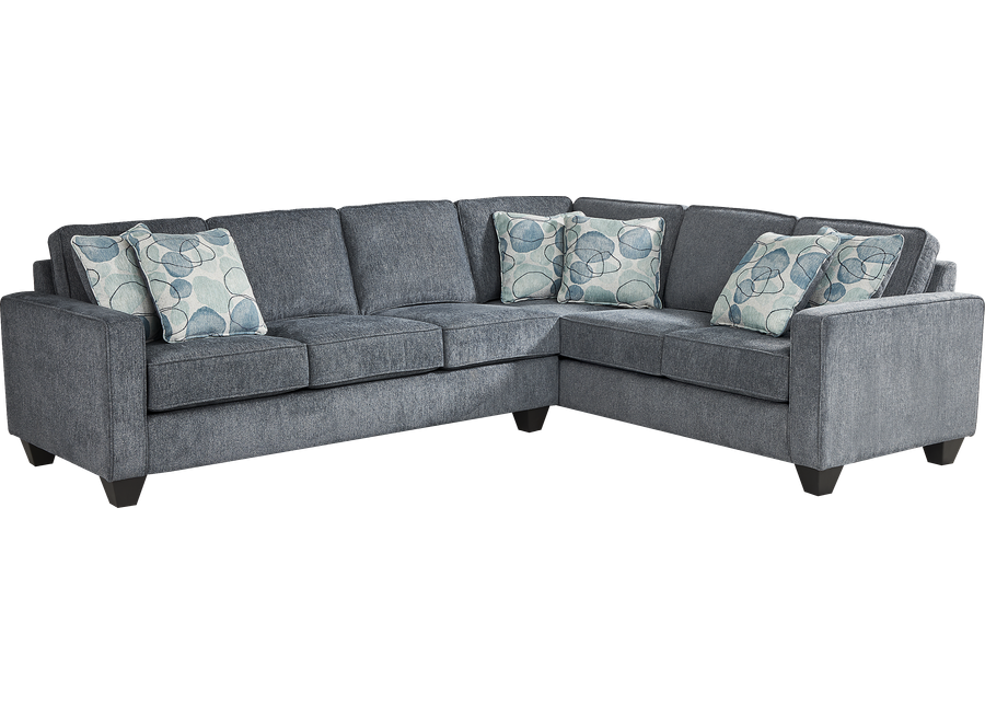 Alanis Bay Blue 2 Pc Sleeper Sectional