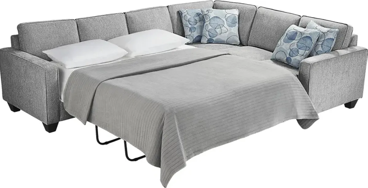 Alanis Bay Gray 2 Pc Sleeper Sectional