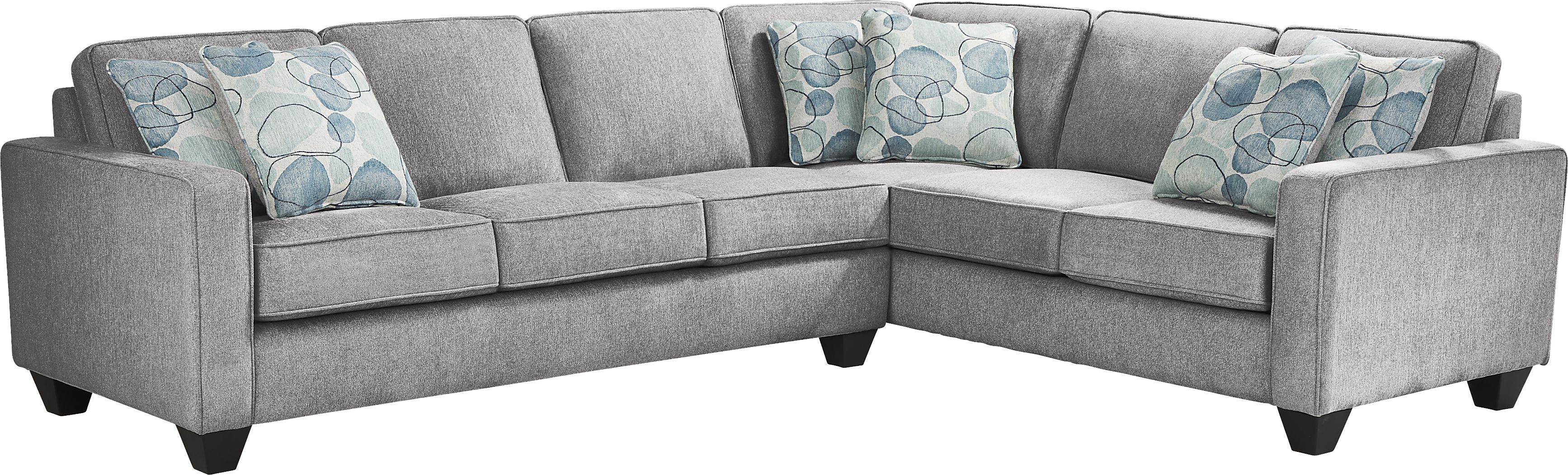 Alanis Bay Gray 2 Pc Sleeper Sectional