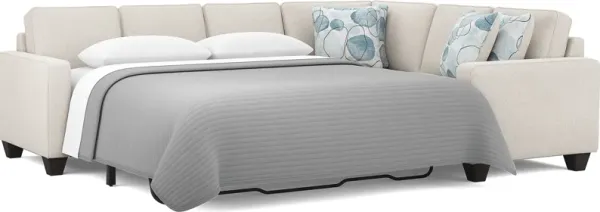 Alanis Bay White 2 Pc Sleeper Sectional