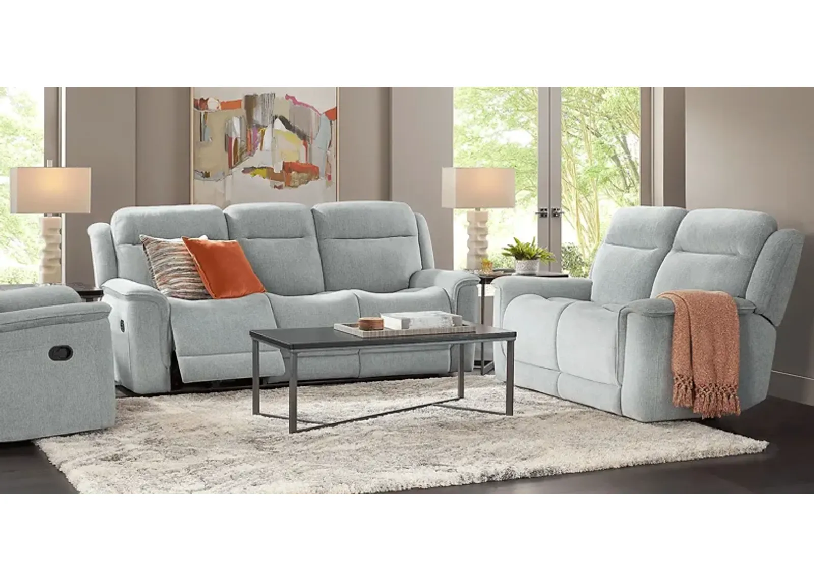 Kamden Place Seafoam 5 Pc Reclining Living Room