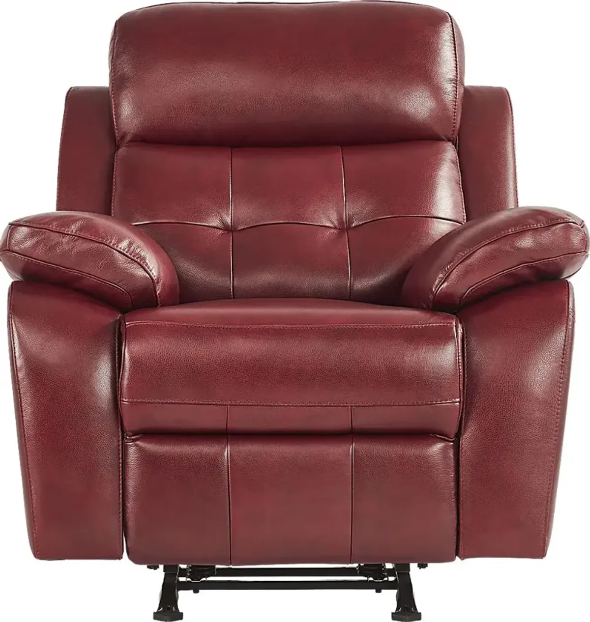 Antonin Red Leather 3 Pc Living Room with Reclining Sofa