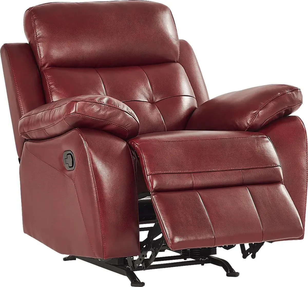 Antonin Red Leather 3 Pc Living Room with Reclining Sofa