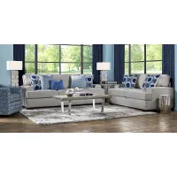 Hutchinson Gray 7 Pc Living Room with Sleeper Sofa