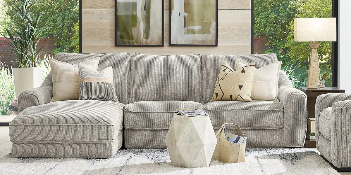 Somerset Gray 6 Pc Dual Power Reclining Sectional Living Room