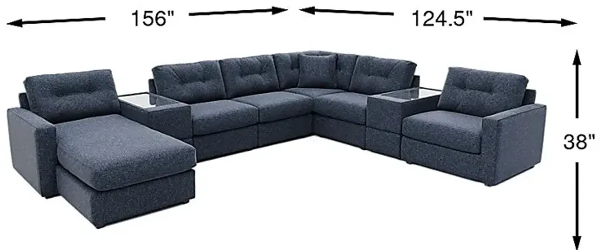 Dark Blue 8 Pc ModularOne