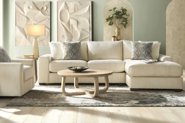 Cordelle Cream 5 Pc Sectional Living Room