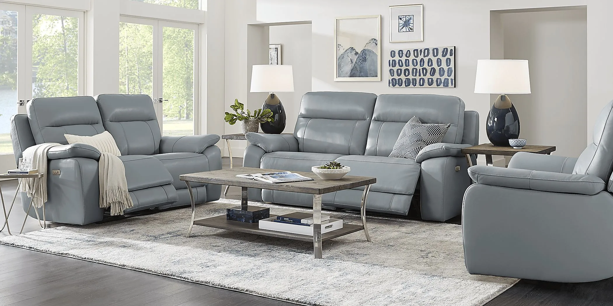 Rooms to go leather on sale reclining living room sets