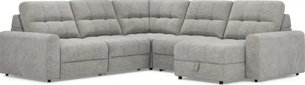 Meriwether Gray 5 Pc Power Slider Sectional