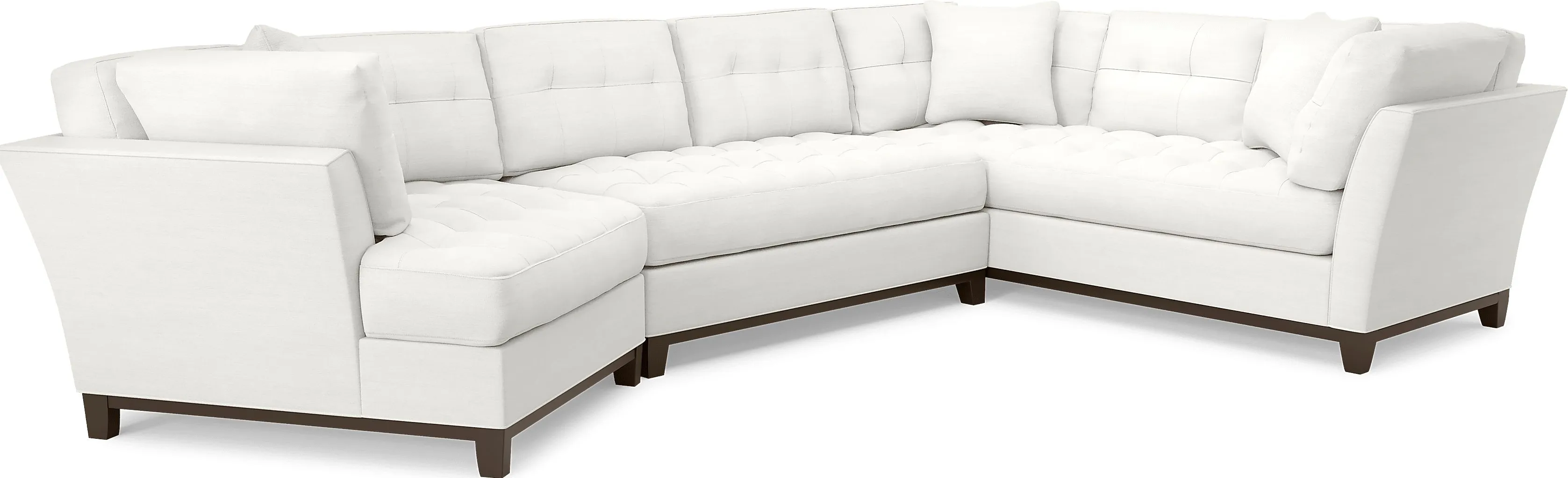 Metropolis Way White Textured 3 Pc Sectional with Cuddler