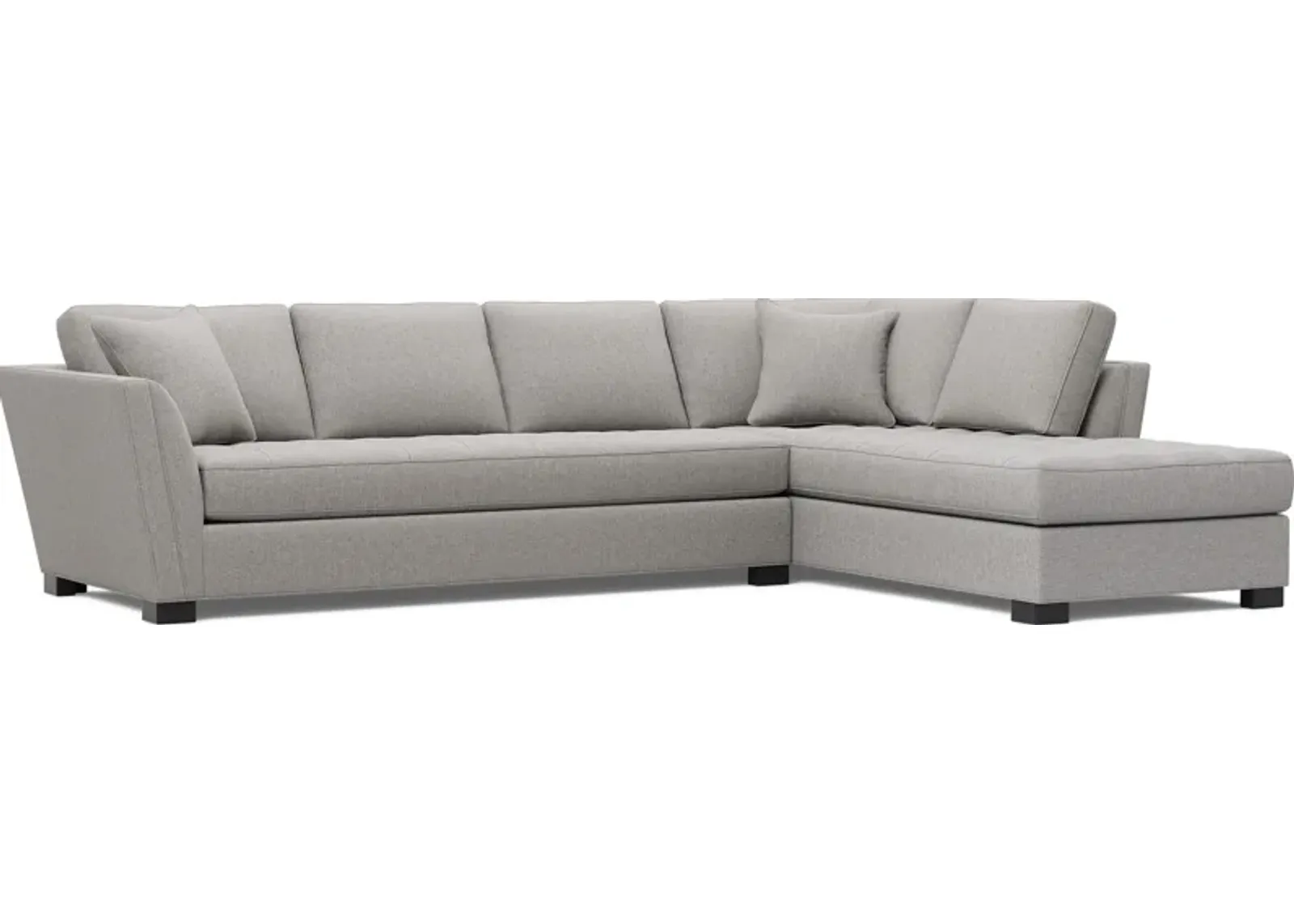 Calvin Heights Smoke Textured 2 Pc XL Sectional