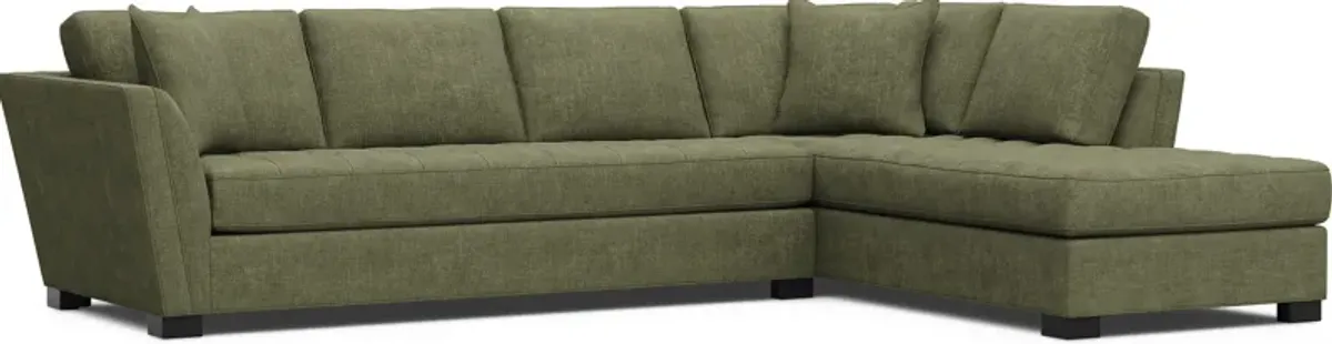 Calvin Heights Avocado Chenille 2 Pc XL Sectional