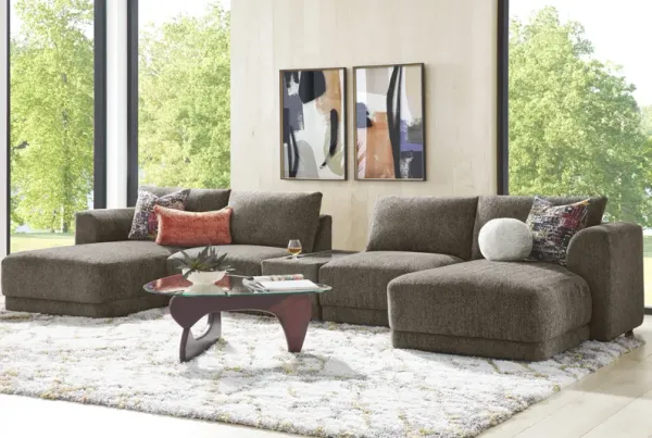 Mink 5 Pc ModularFour with Media Console