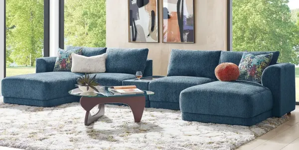 Navy 5 Pc ModularFour with Media Console