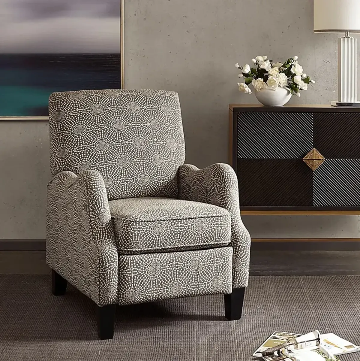 Levata Beige Pushback Recliner