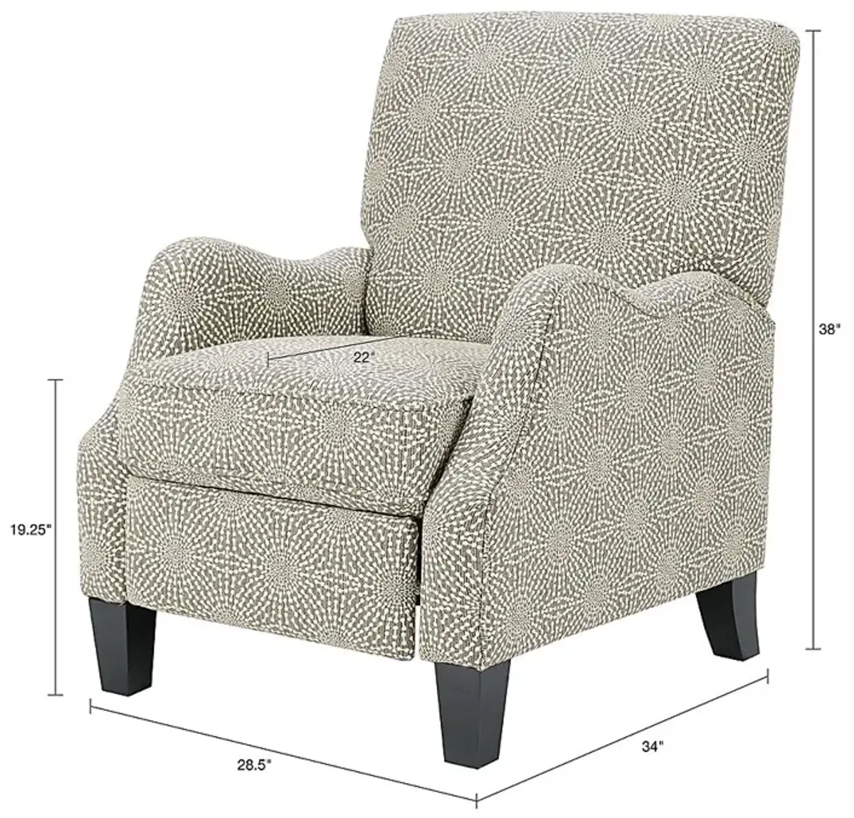 Levata Beige Pushback Recliner