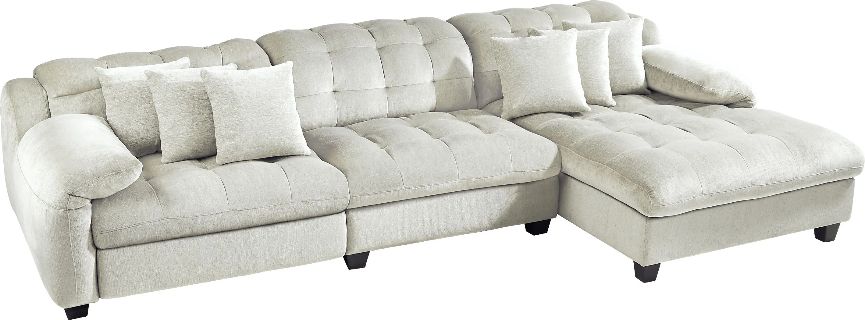 Ardelia Lane Light Gray 7 Pc Dual Power Reclining Sectional Living Room 