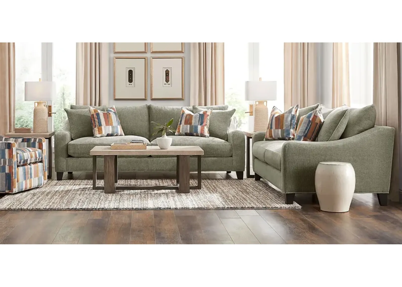 Cambria Sage 2 Pc Living Room