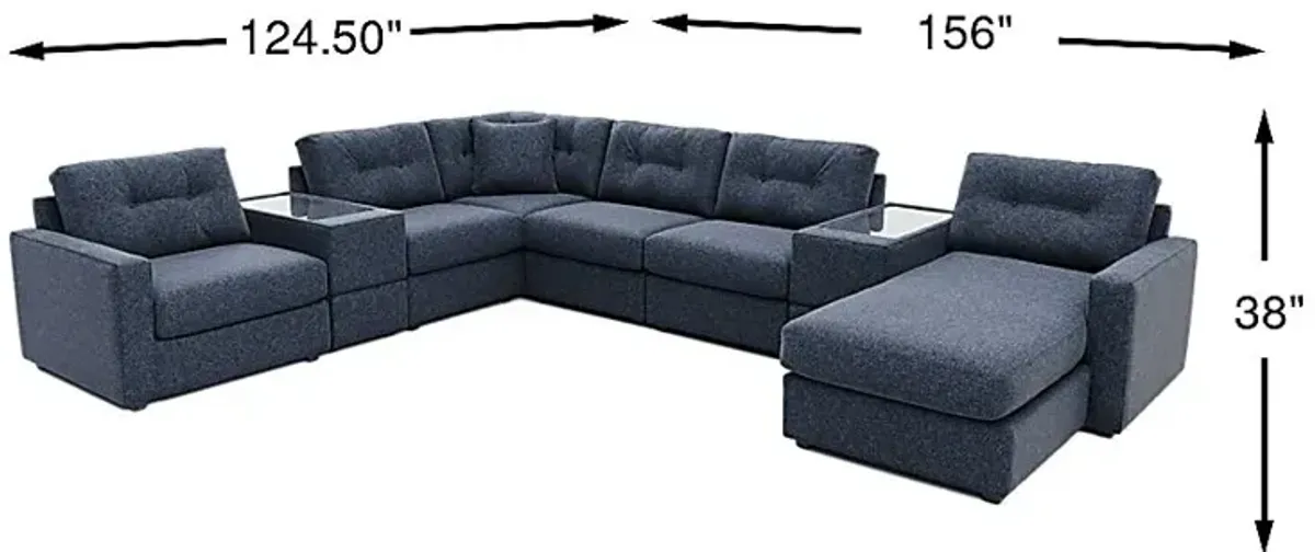 Dark Blue 8 Pc ModularOne