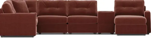 Merlot 8 Pc Power Reclining ModularOne with Media Consoles