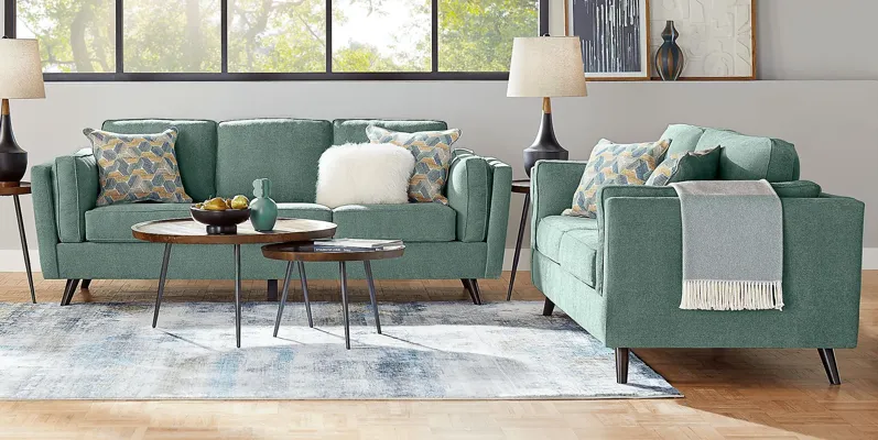 Arlington Seafoam 7 Pc Living Room with Sleeper Sofa