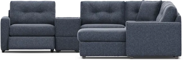 Dark Blue 8 Pc Power Reclining ModularOne