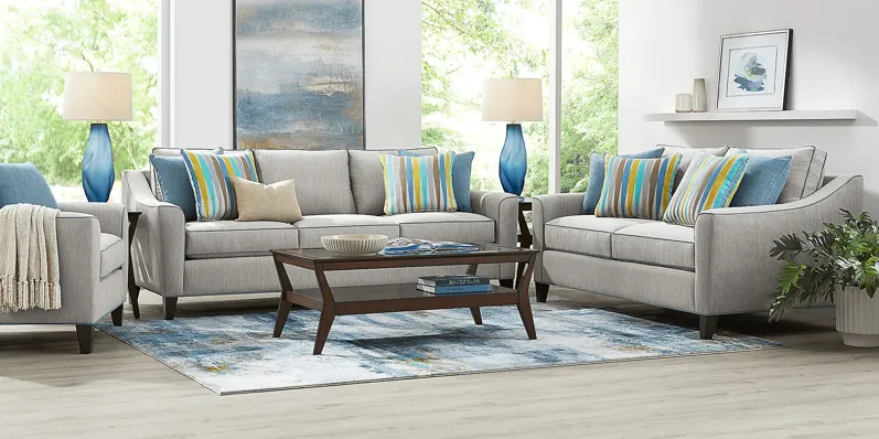 Brookhaven Gray 7 Pc Living Room with Sleeper Sofa