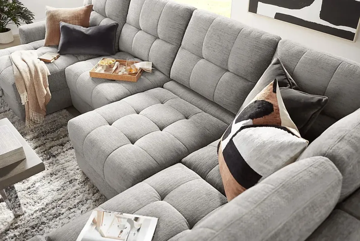 Meriwether Gray 6 Pc Power Slider Sectional