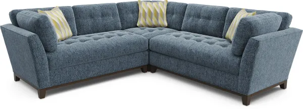 Weston Navy 6 Pc Sectional Living Room