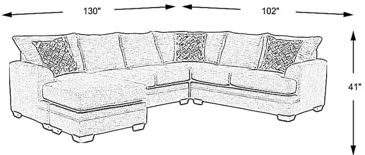 Copley Court Parchment 2 Pc Sectional