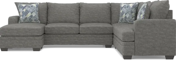 Copley Court Pewter 2 Pc Sectional