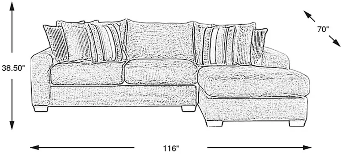 Martin Gray 2 Pc Sectional