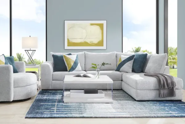 Perry Gray 5 Pc Sectional Living Room