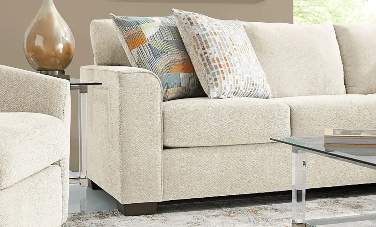 Delcrest White 3 Pc Living Room