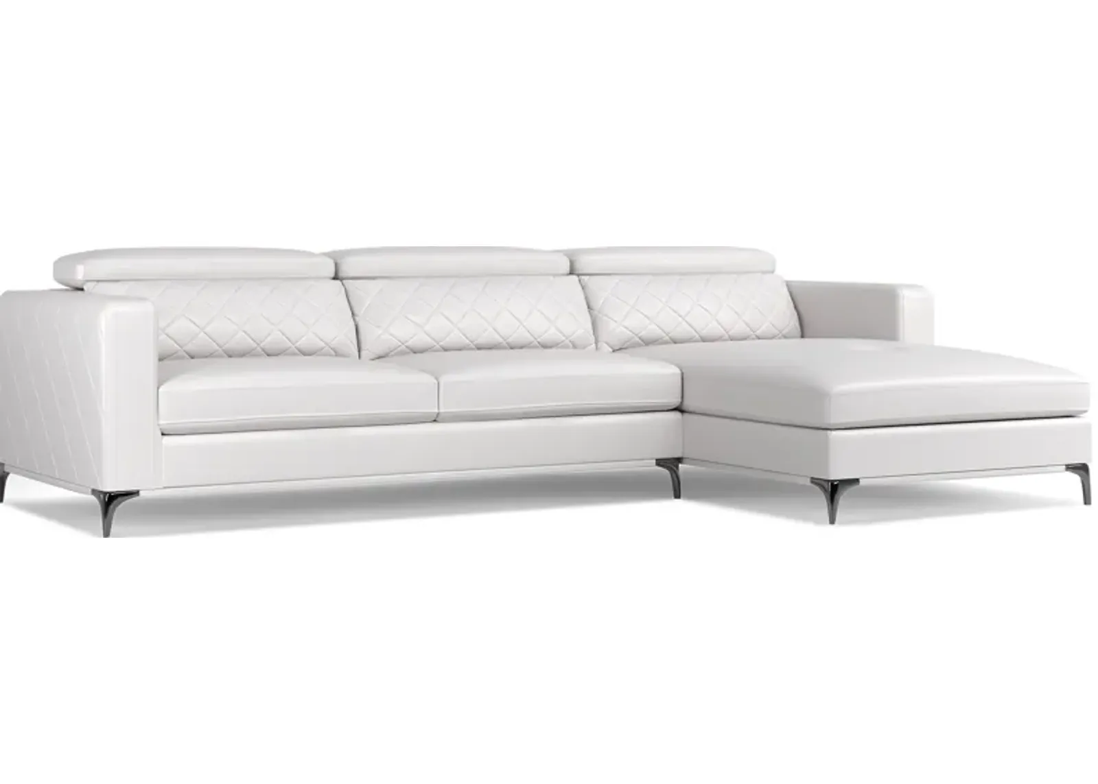 Via Sorrento White 2 Pc Sectional