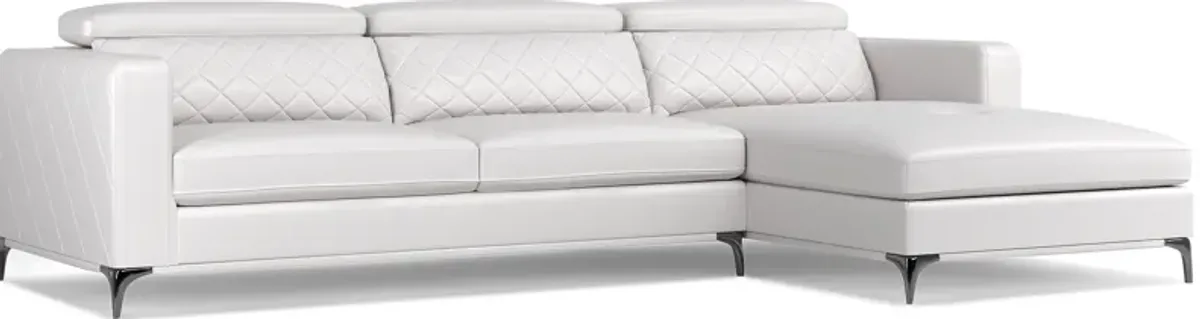 Via Sorrento White 2 Pc Sectional