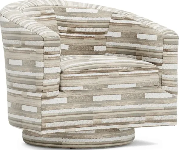 Montecito White Swivel Chair