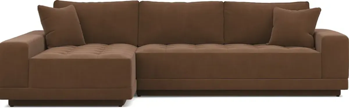 Milano Brown 2 Pc Sectional