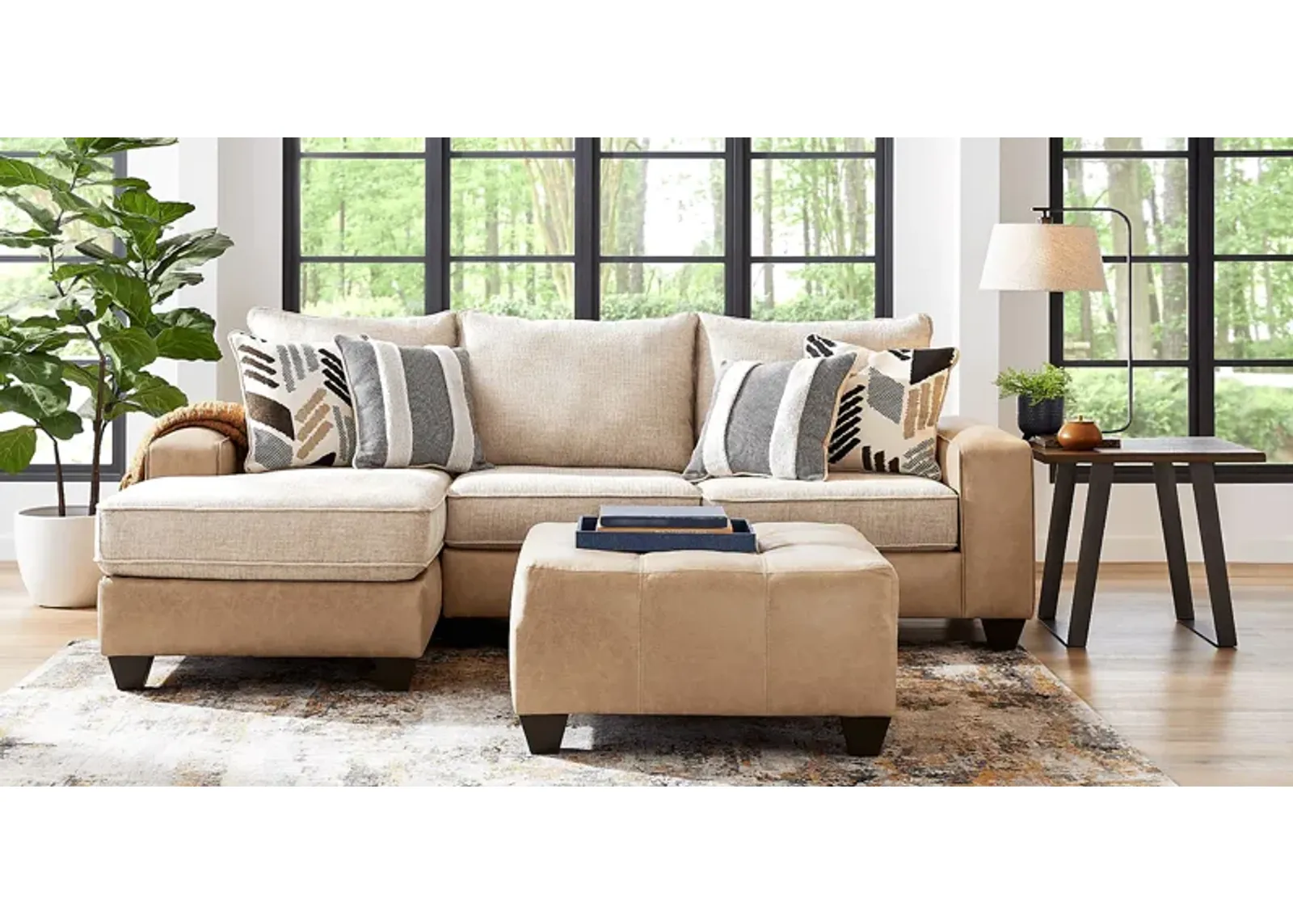 Murphy Beige 5 Pc Sectional Living Room