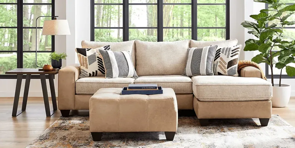 Murphy Beige 5 Pc Sectional Living Room