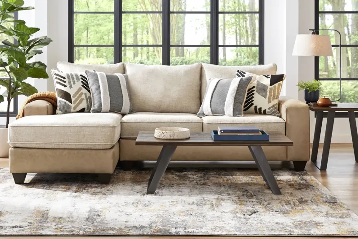 Murphy Beige 5 Pc Sectional Living Room