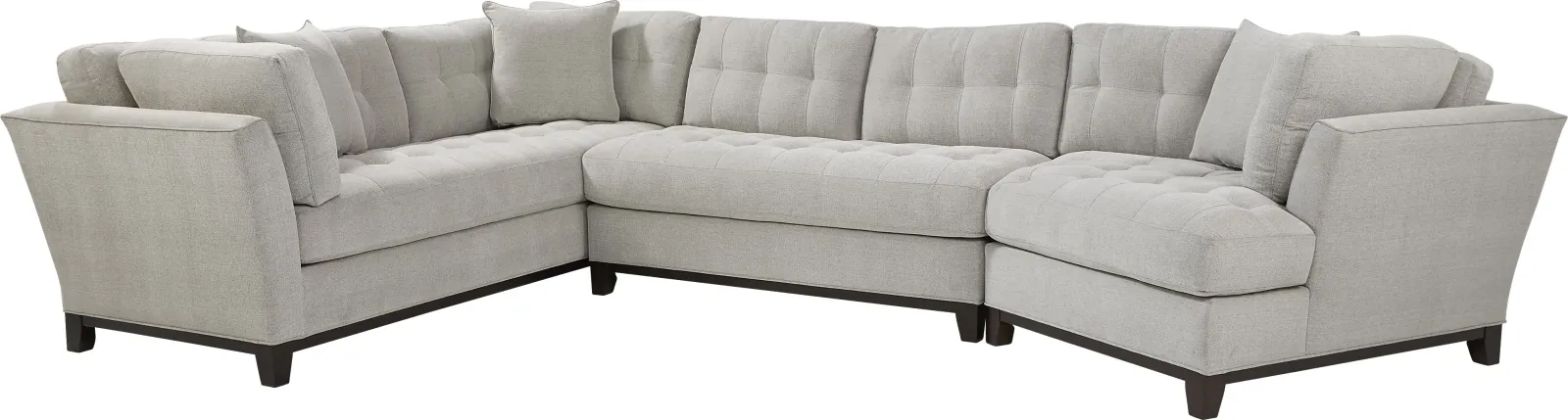 Metropolis Way Platinum Textured 3 Pc Sectional with Cuddler