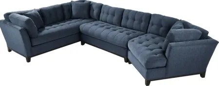 Metropolis Way Ink Textured 3 Pc Sectional with Cuddler