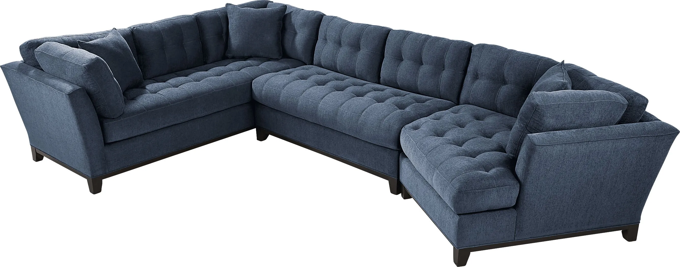 Metropolis Way Ink Textured 3 Pc Sectional with Cuddler