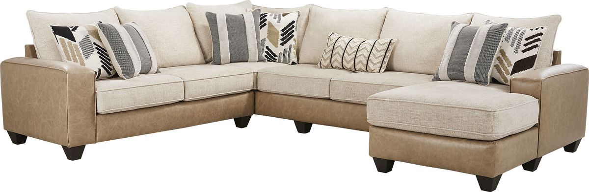 Murphy Beige 6 Pc Sectional Living Room